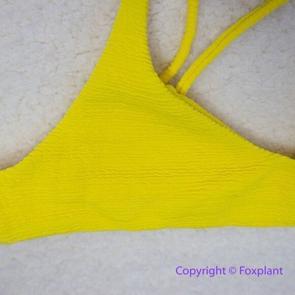 New! Set! Mello the Label low cut top and Brazilian bottom Limao yellow, size S - Picture 9 of 16